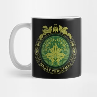 Merry Christmas green ornament Mug